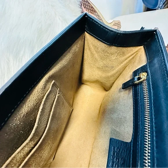 Gucci Black and Tan GG Canvas Shoulder Bag - Picture 14 of 17